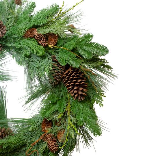 32" Cedar & Pinecone Wreath